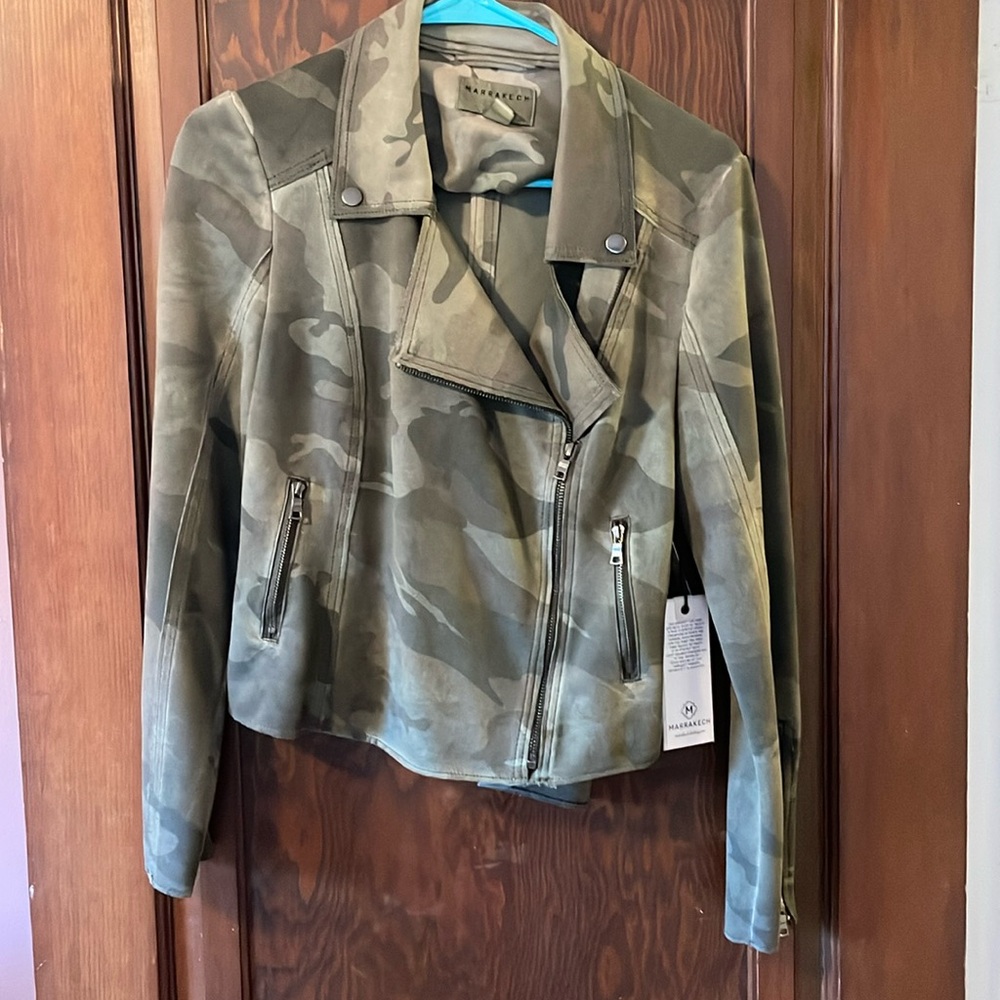 Anthropologie camo jacket XS